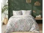 Pościel z bawełny 160x200 +2/70x80 pastelowa łąka na jasnym tle  wz. 5499 a